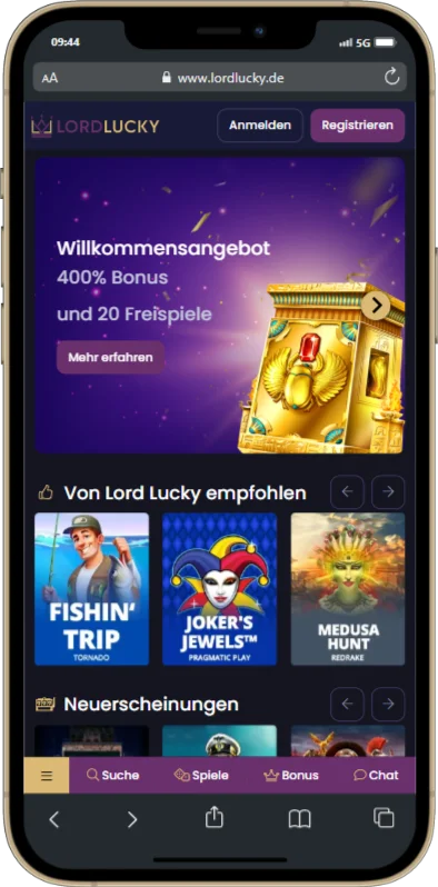 LordLucky Casino App für iOS Handys und Tablets