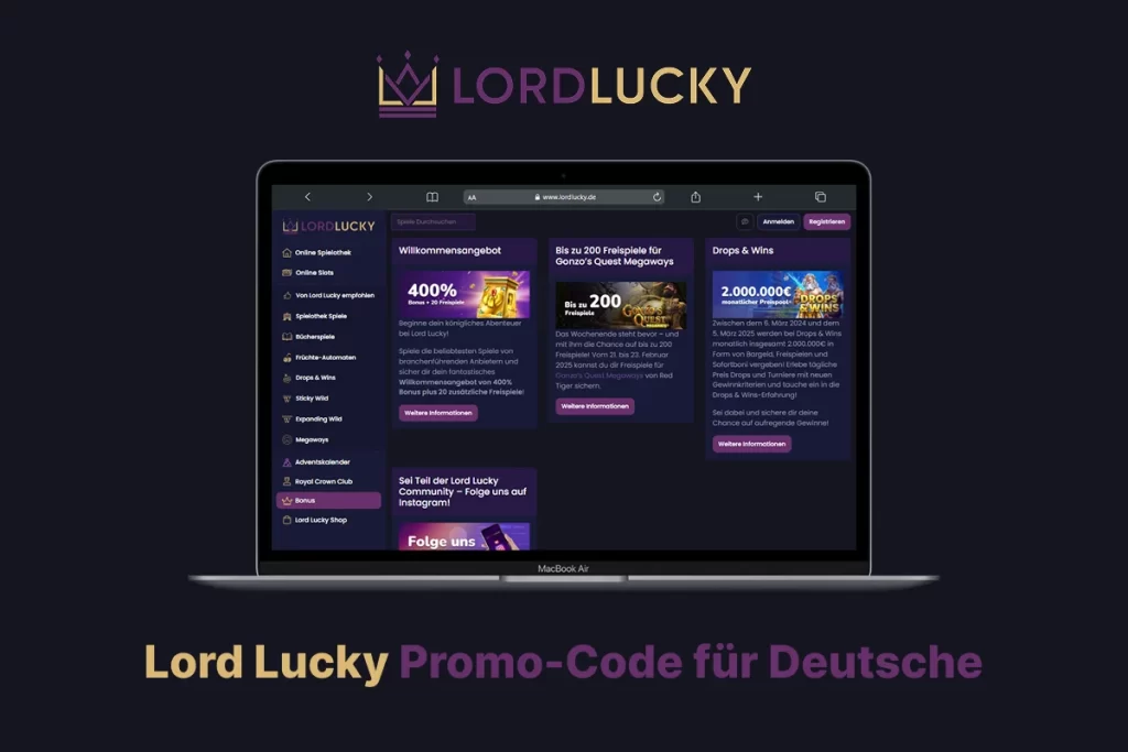 Lord Lucky Promo-Code für deutsche Illustration